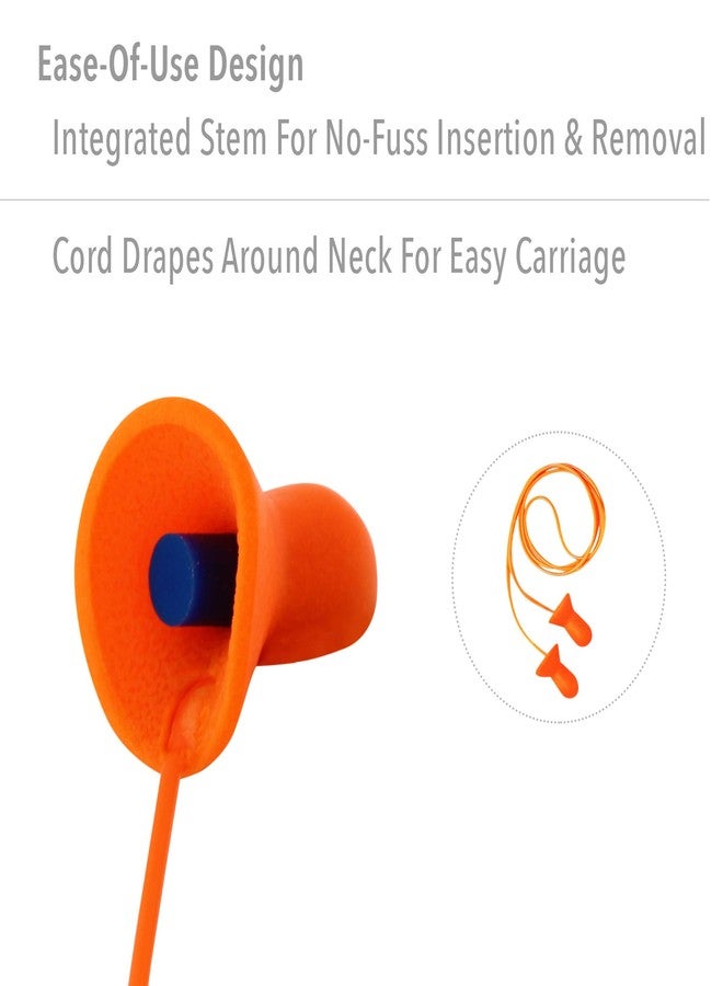 Howard Leight by Honeywell Quiet Corded Reusable Shooting Earplugs, 2-Pairs (R-01522) , Orange - Image 3